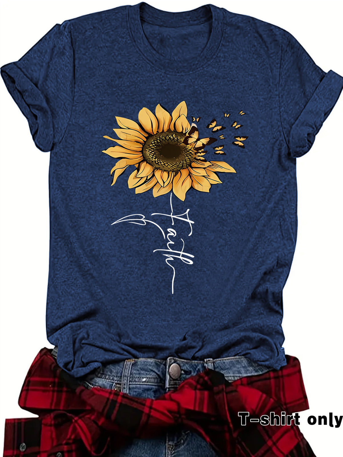 Sunflower Faith Printed Short Sleeve