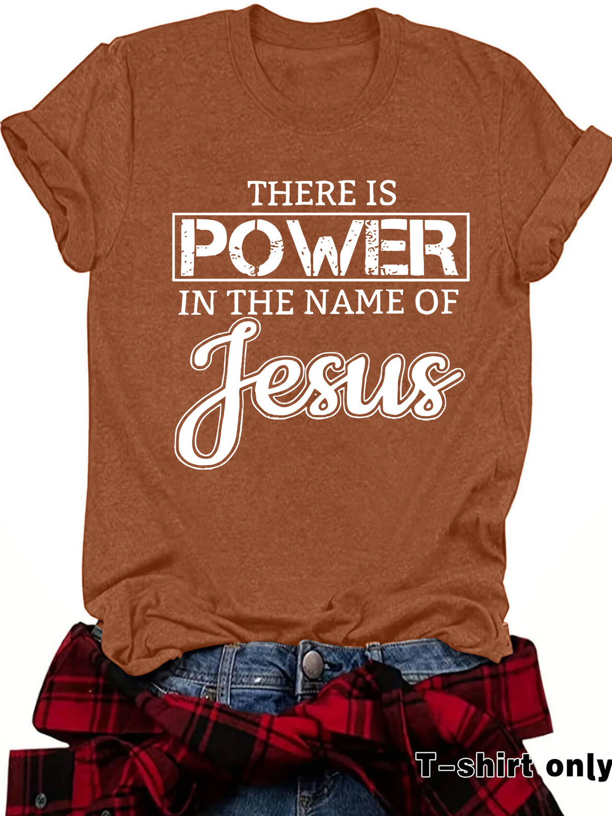 THE IS POWER IN THE NAME OF JESUS Loose Short Sleeves