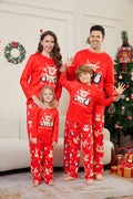 Christmas Deer Penguin Letter Print Family Matching Pajamas Sleepwear
