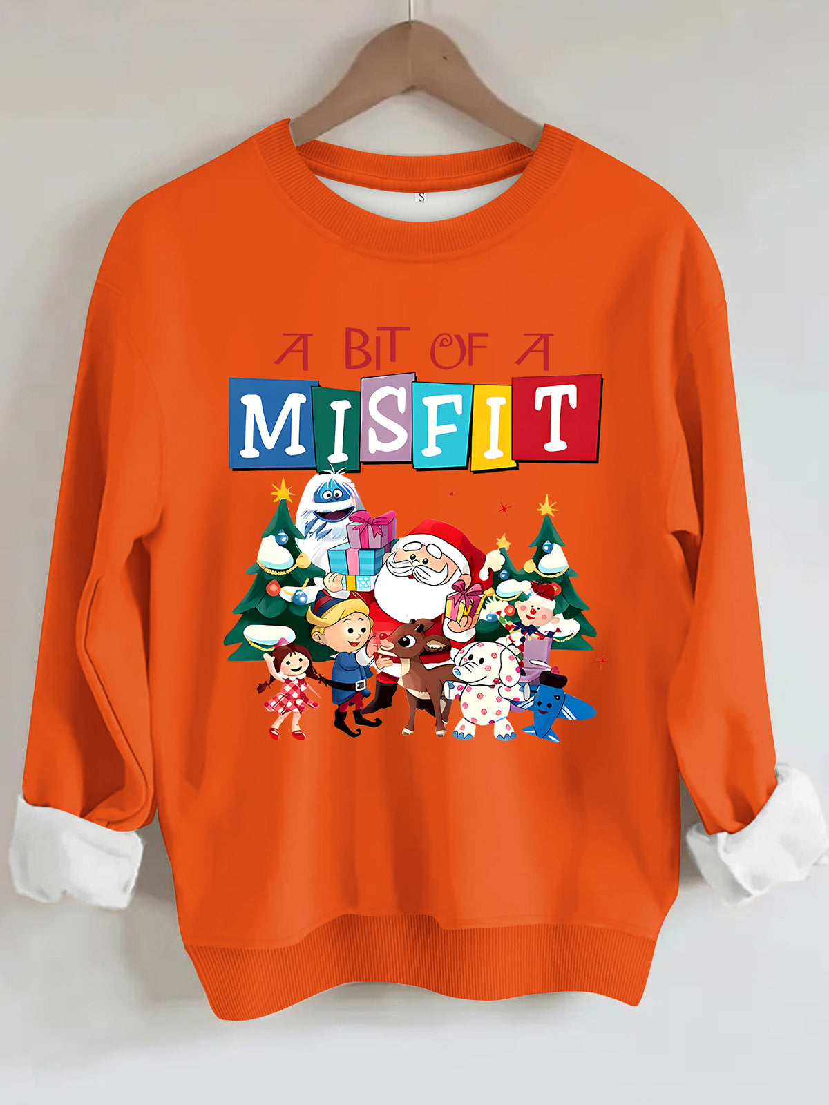 Christmas printed pattern hoodie