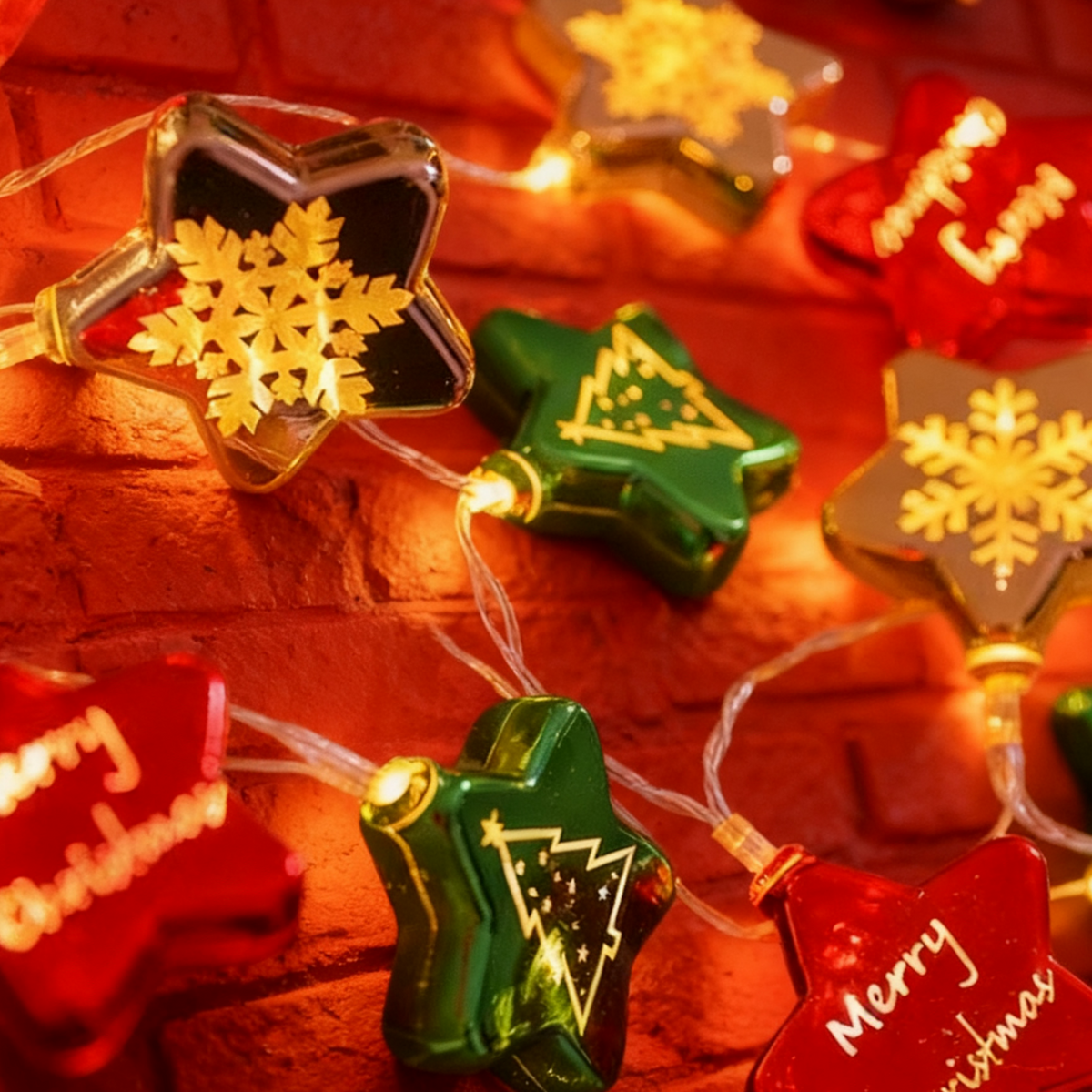 Christmas Electroplating Star Christmas Light LED String