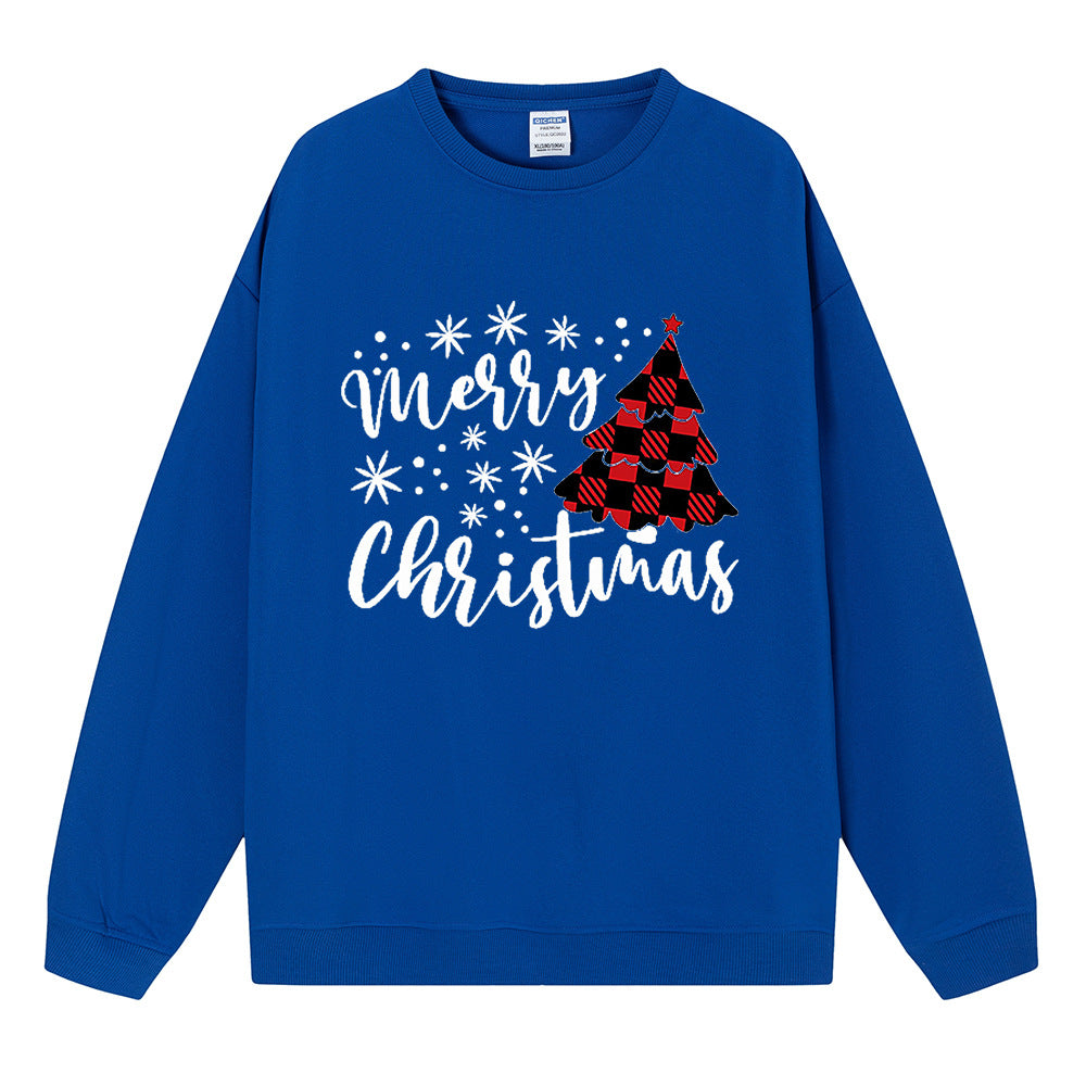 Christmas Tree Hoodie Women's Christmas Shoulder Down Long Sleeve