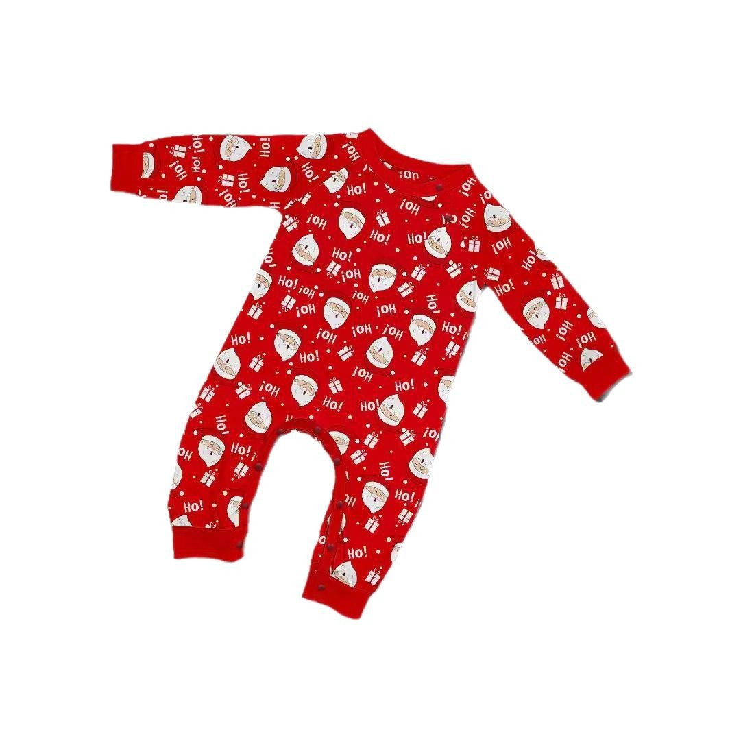 Christmas Santa Claus Letter Cartoon Parent-Child Matching Pajamas Printed Home Wear Sleepwear