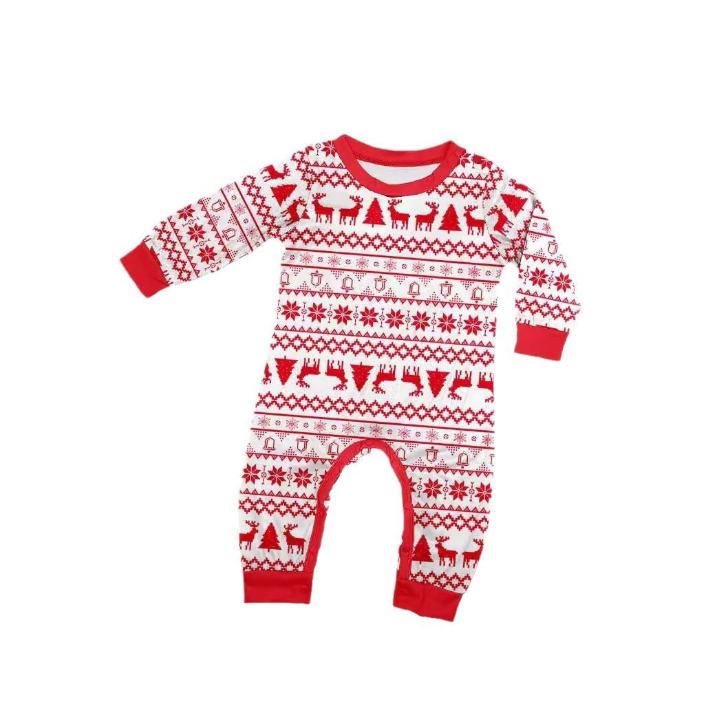 Christmas Tree Deer Snowflake Printed Family Matching Pajamas Sleepwear