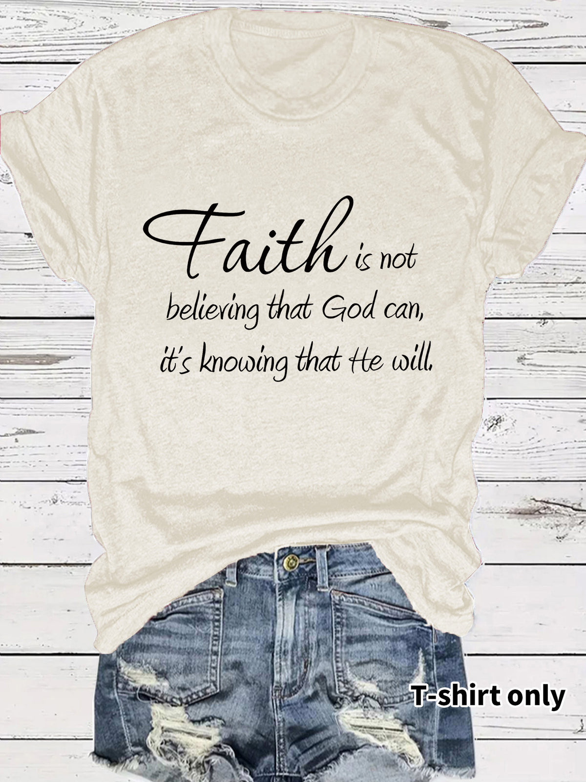 Short sleeved faith is a letter