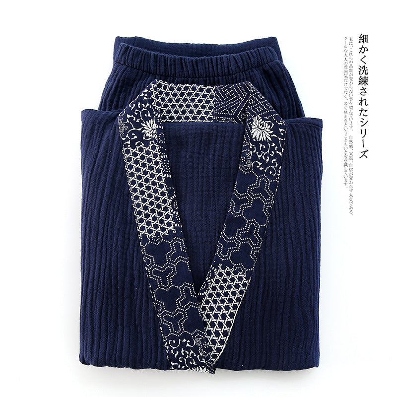 Minimally designed cotton crepe gauze pajamas and pants set