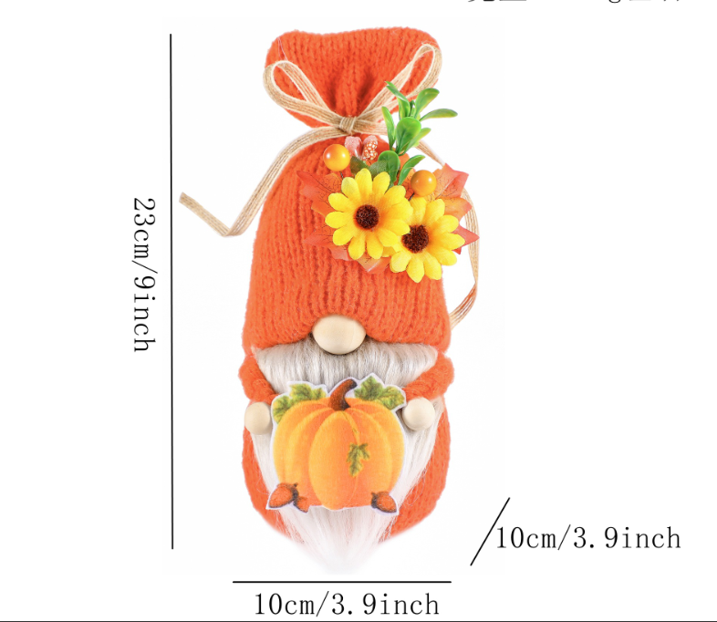Thanksgiving Harvest Season Outdoor Garden Party Decorations Autumn  Harvest Season Dwarf Figurine Ornament 6 Accessories
