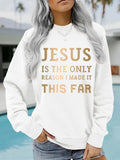 Jesus print on hoodie