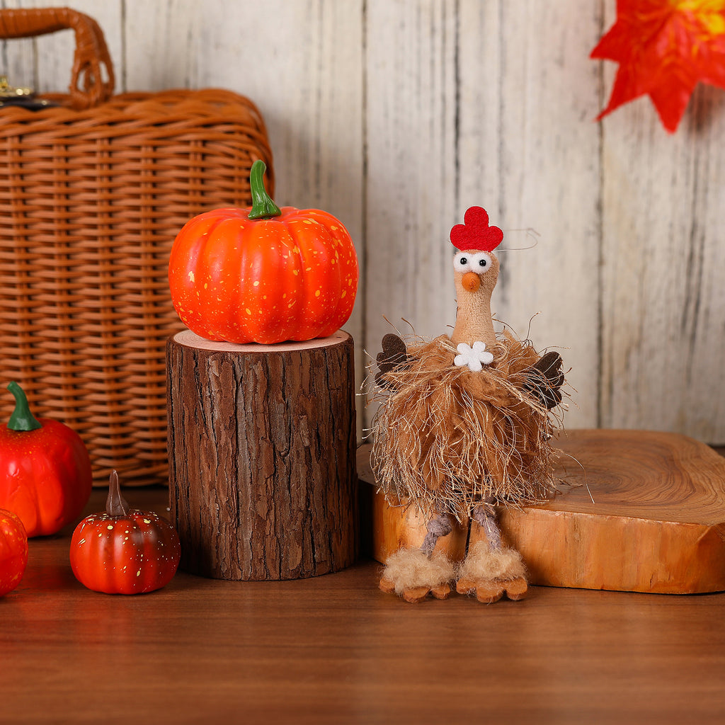 New Thanksgiving Turkey Plush Toy, Autumn Harvest Festival Handmade Decoration, Creative Thanksgiving Ornament