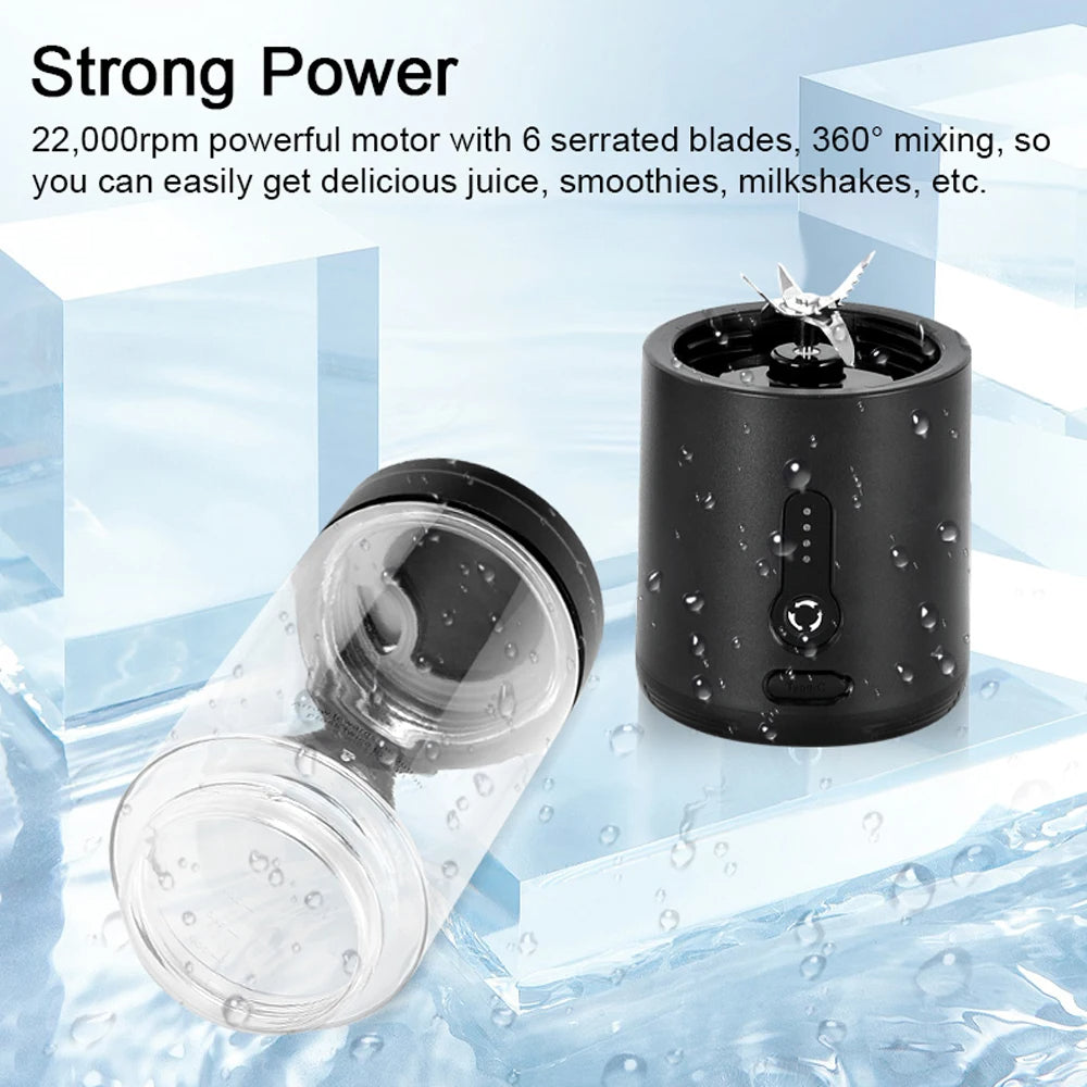 Portable Blender Cup USB Electric Fruit Juicer Rechargeable Juice Mixe for Outdoor Sports Travel Camping