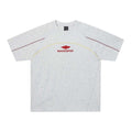Embroidered short sleeves with letters