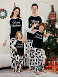 Christmas Bear Letter Print Family Matching Pajamas Sleepwear