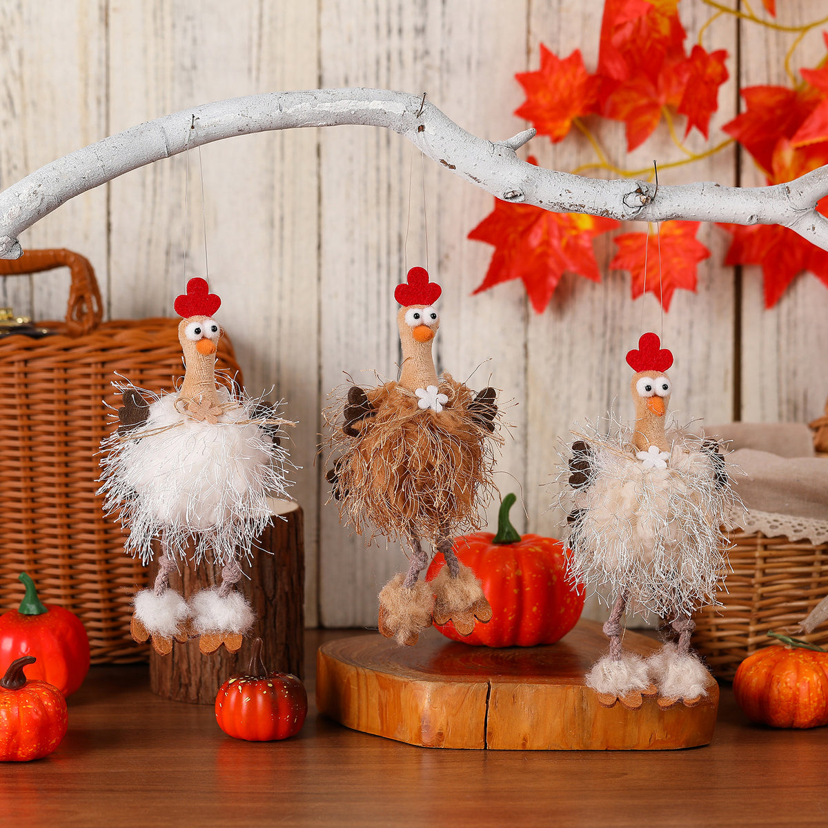 New Thanksgiving Turkey Plush Toy, Autumn Harvest Festival Handmade Decoration, Creative Thanksgiving Ornament