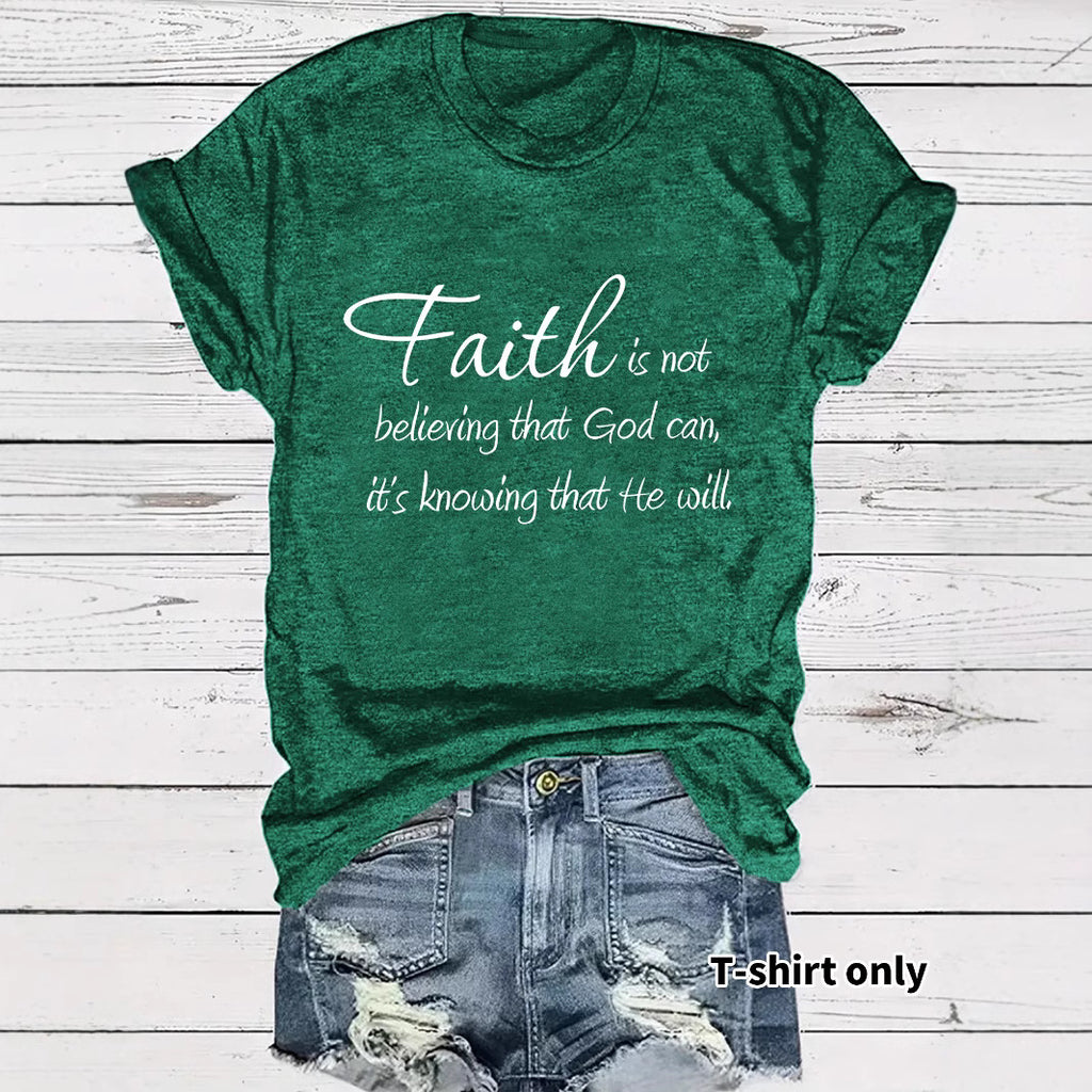Short sleeved faith is a letter