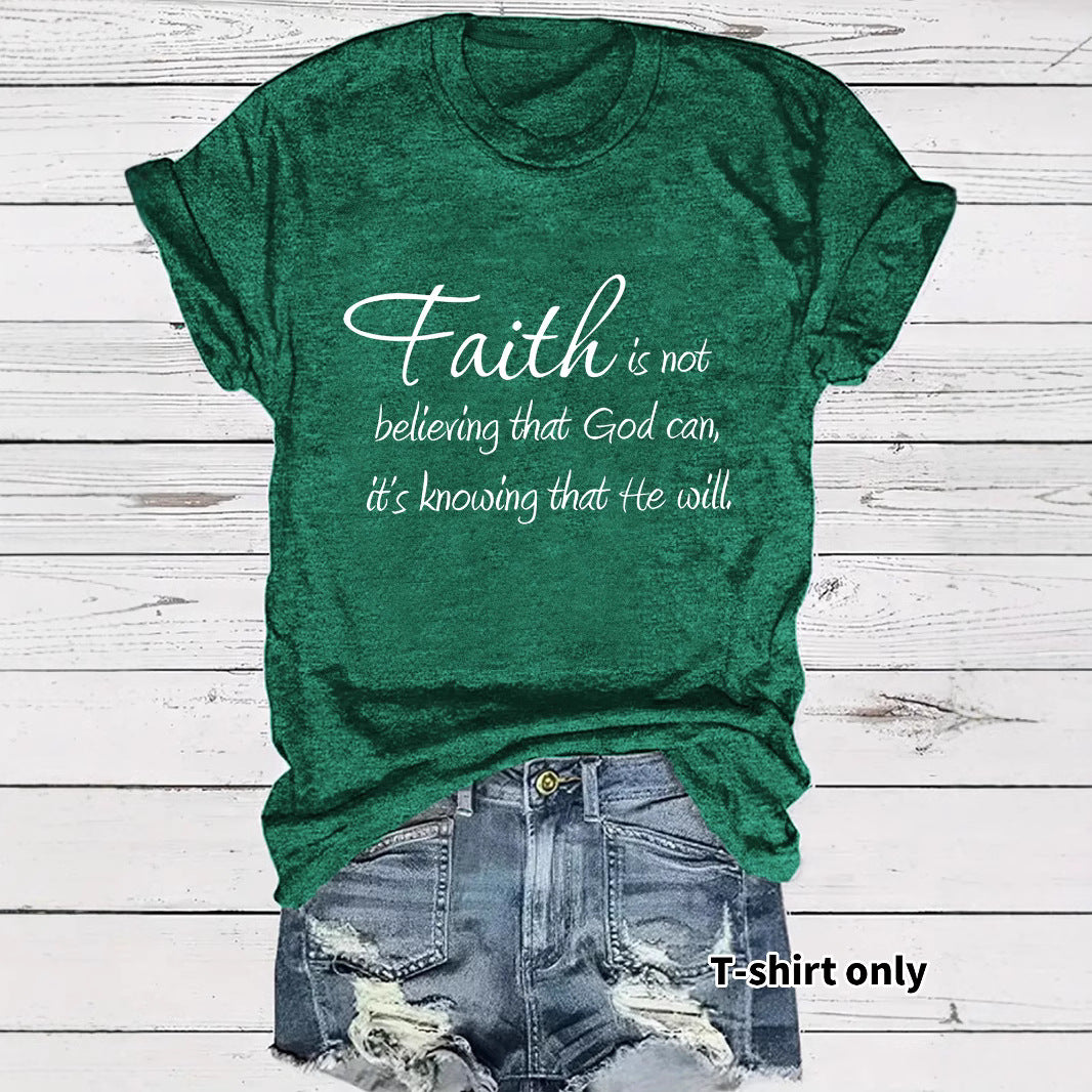 Short sleeved faith is a letter