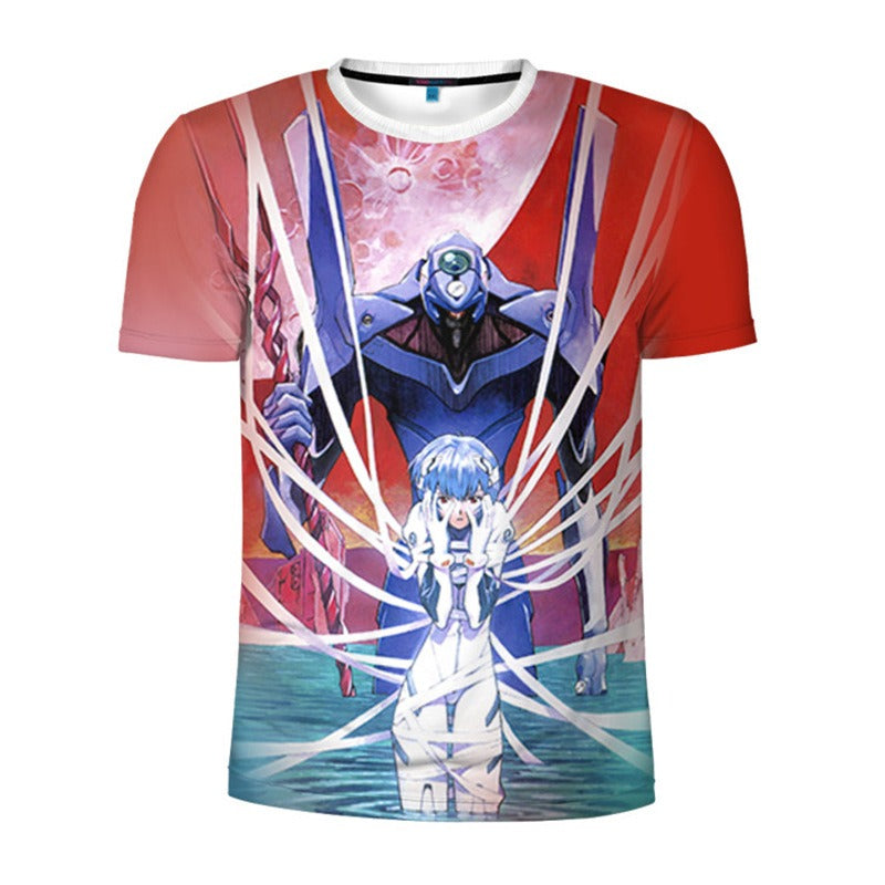 Summer new 3D printed New Century Gospel Warrior men's and women's short sleeved T-shirt