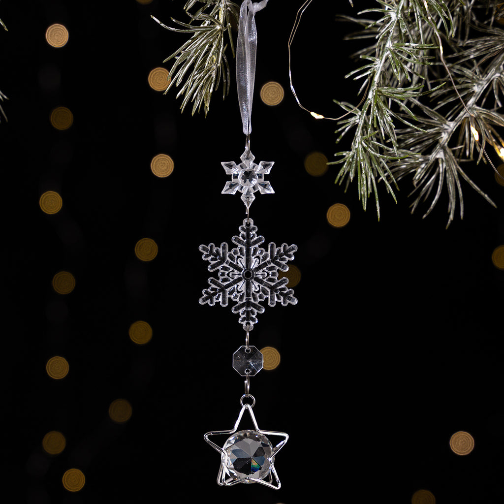 Snowflake pendant Christmas ornament Crystal lamp pendant Christmas ornament