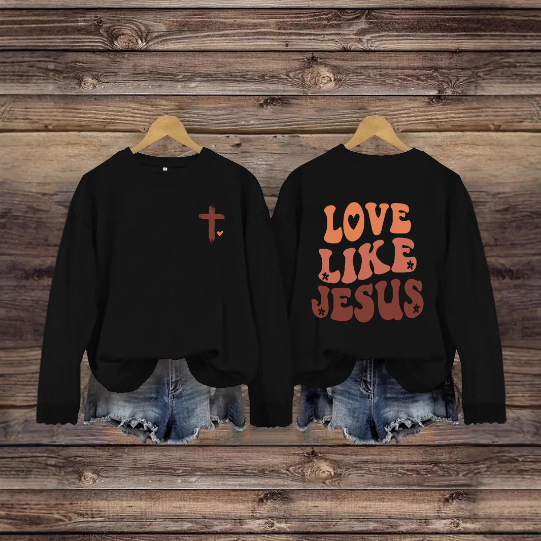 LOVE LIKE JESUS Printed Hoodie