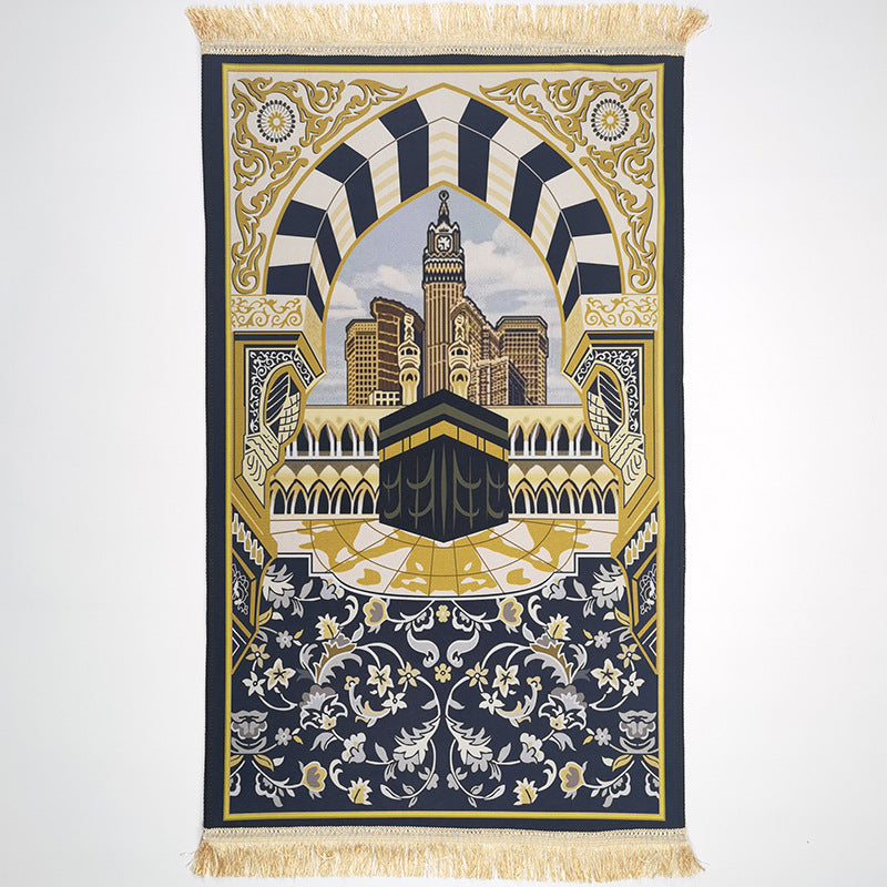 Carpet living room prayer thick prayer crystal velvet floor mat square printed thick mat