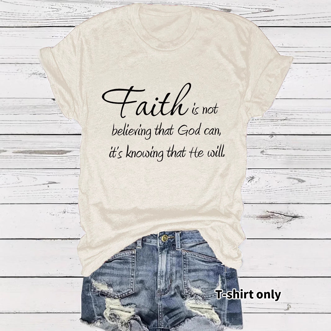Short sleeved faith is a letter