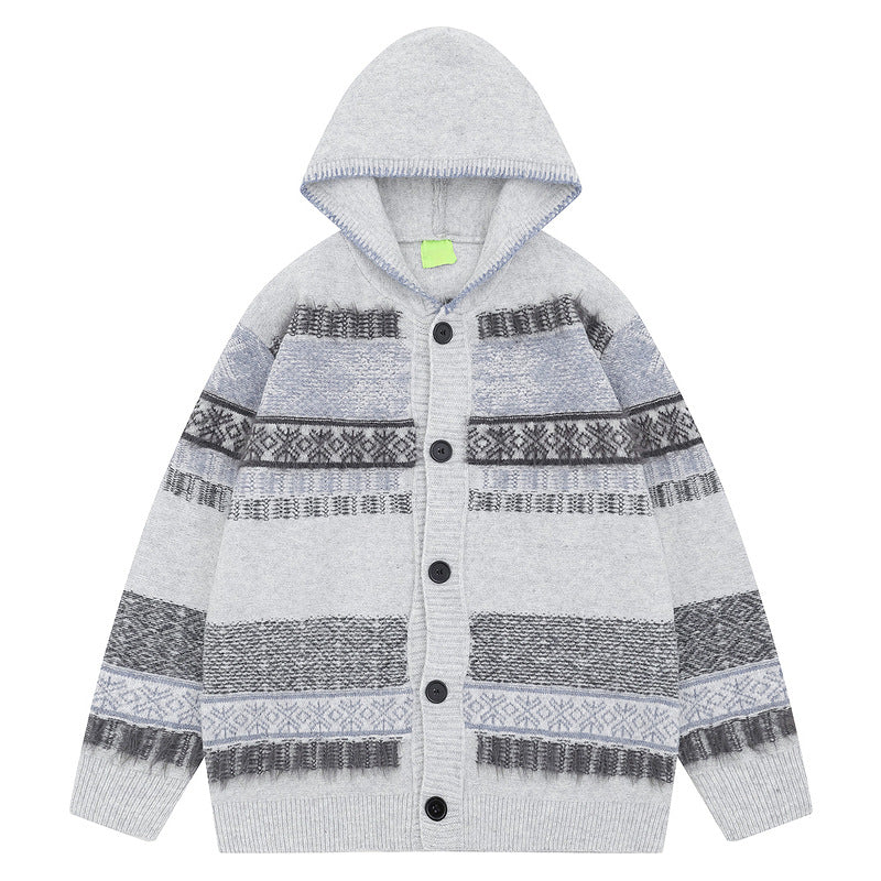 Christmas hooded cardigan sweater