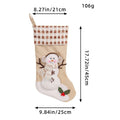 Christmas Decorations Large Christmas Socks Gift Bag Snowman Christmas Socks Checkered Striped Sock Mouth Christmas Tree Pendant