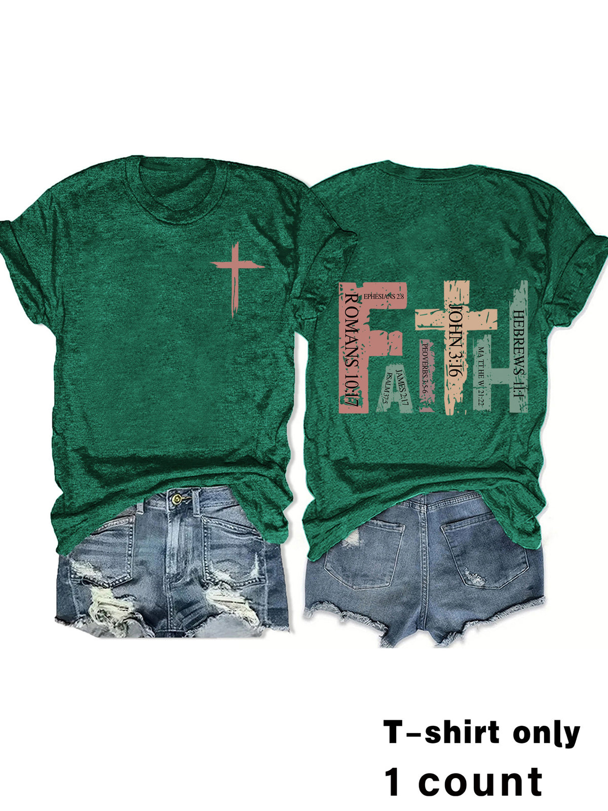 FAITH ROMA Printed T-shirt Short Sleeve