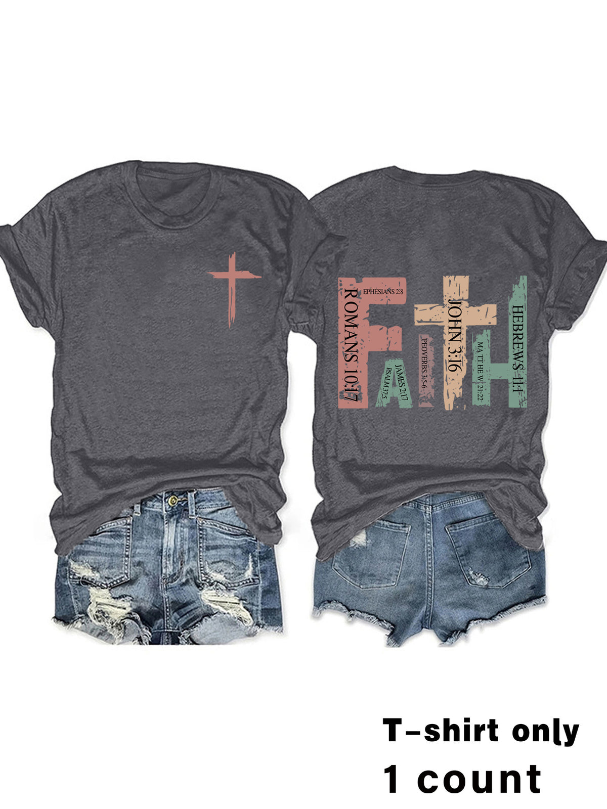 FAITH ROMA Printed T-shirt Short Sleeve