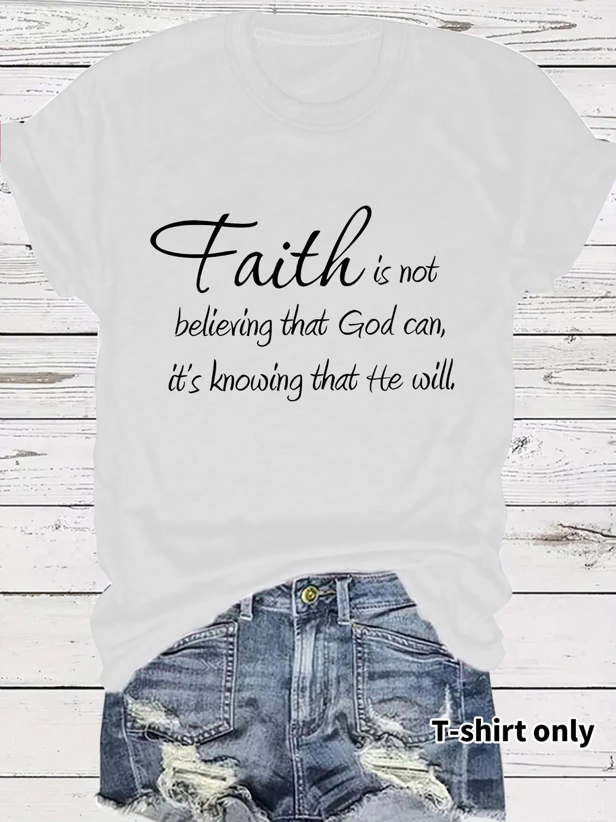 Short sleeved faith is a letter