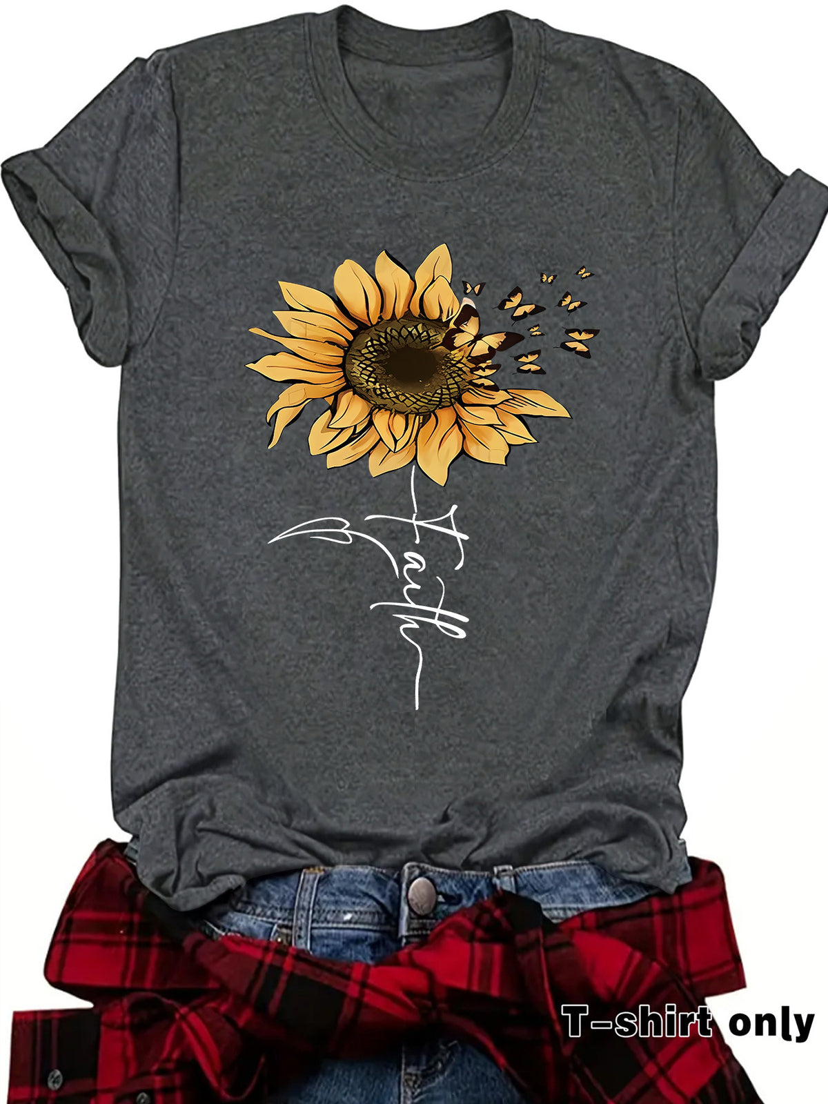 Sunflower Faith Printed Short Sleeve