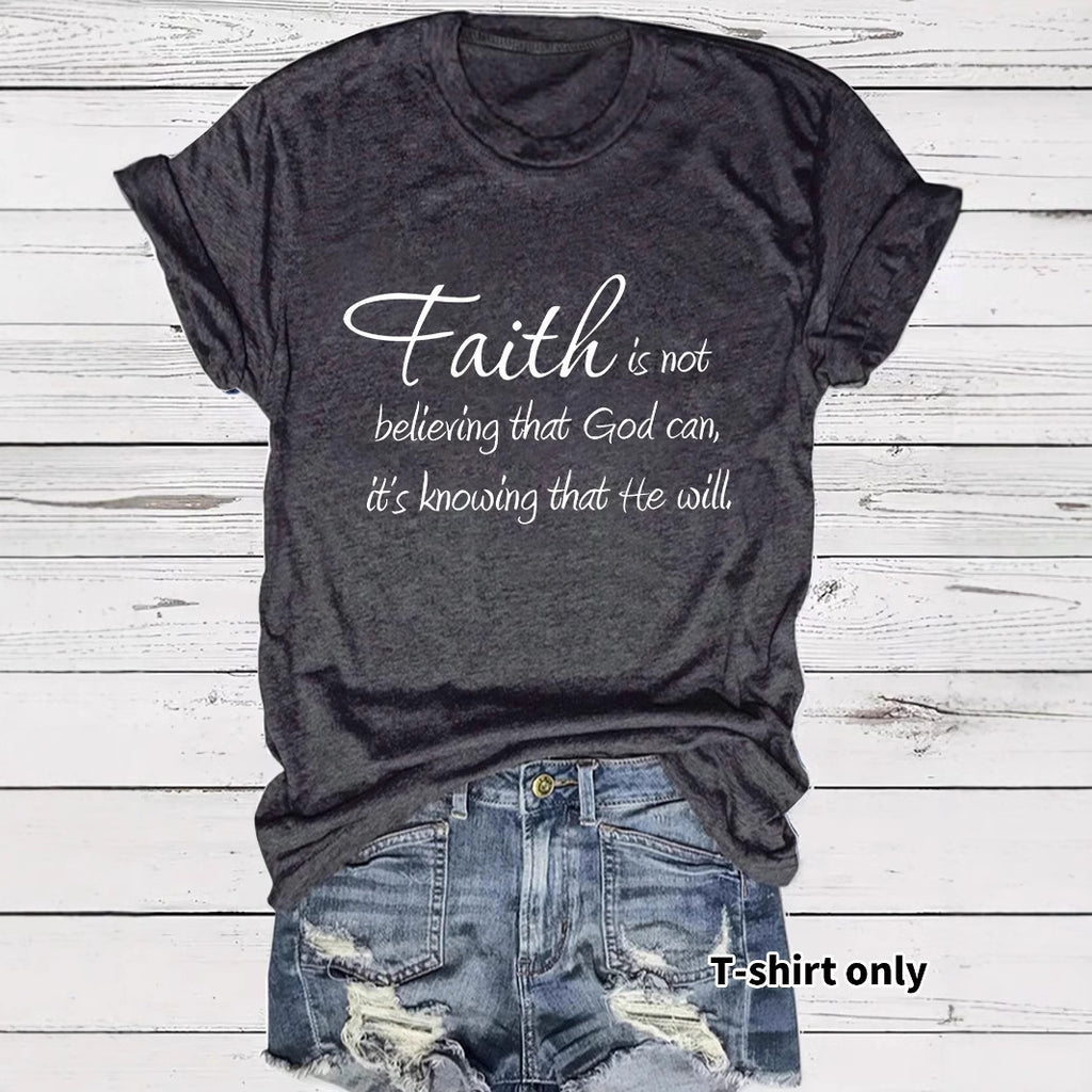 Short sleeved faith is a letter