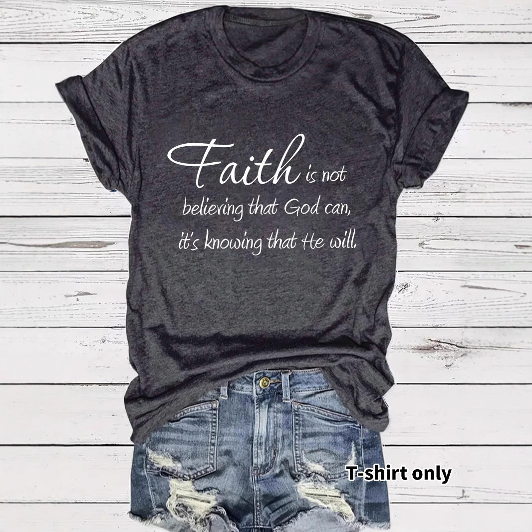 Short sleeved faith is a letter