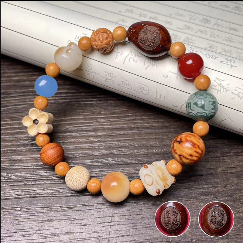 First to Fifth Generation Multicolored Bodhi Eighteen-Seed Peaceful Prayer Beads Buddhist Beads