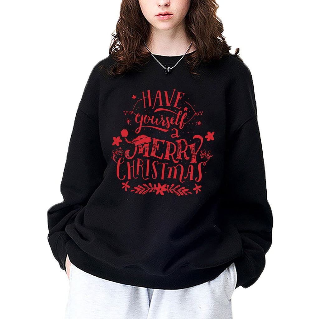 Christmas hoodie women's Christmas pullover top