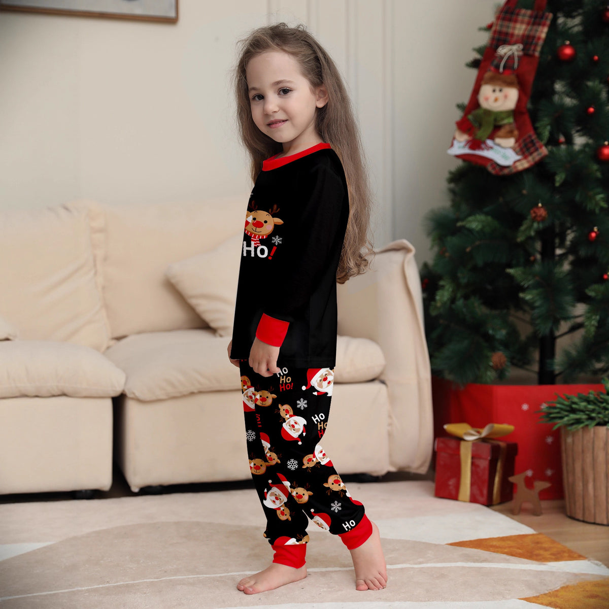 Christmas Family Matching Pajamas Set  Santa Claus Print Sleepwear for Whole Family