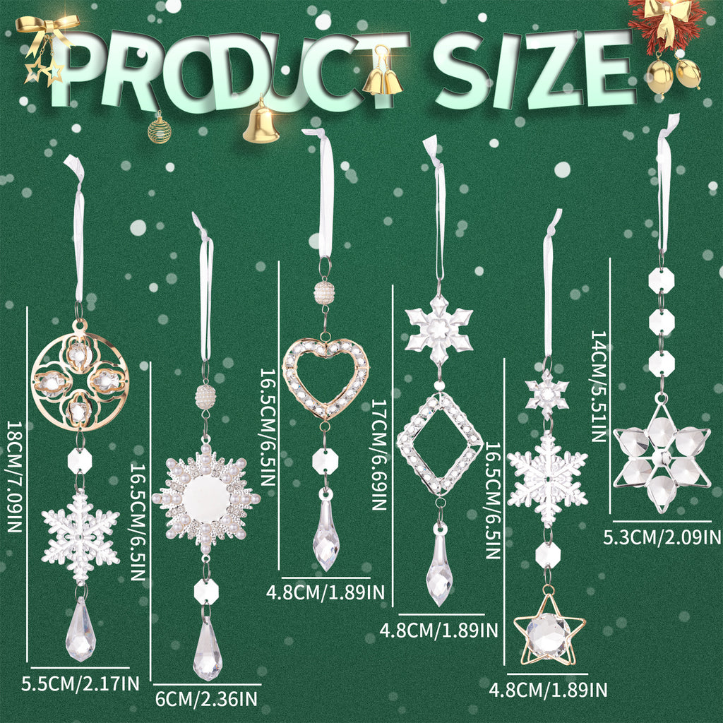 Snowflake pendant Christmas ornament Crystal lamp pendant Christmas ornament