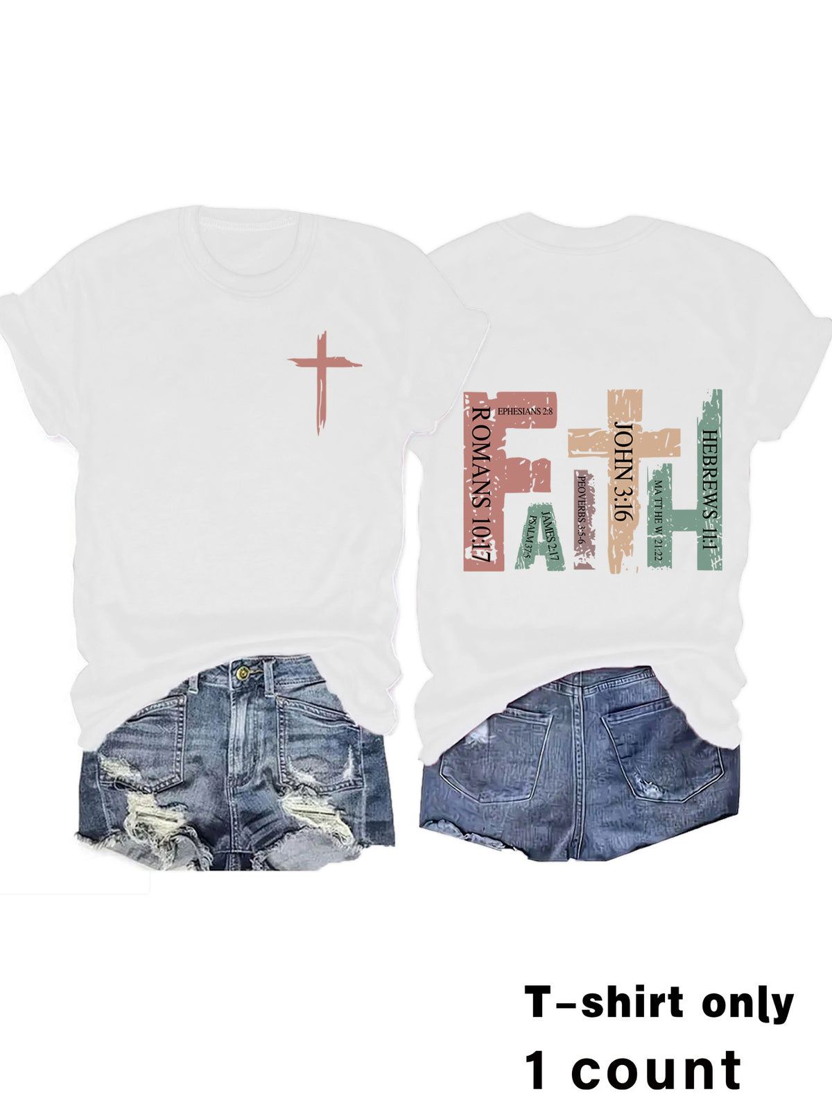 FAITH ROMA Printed T-shirt Short Sleeve