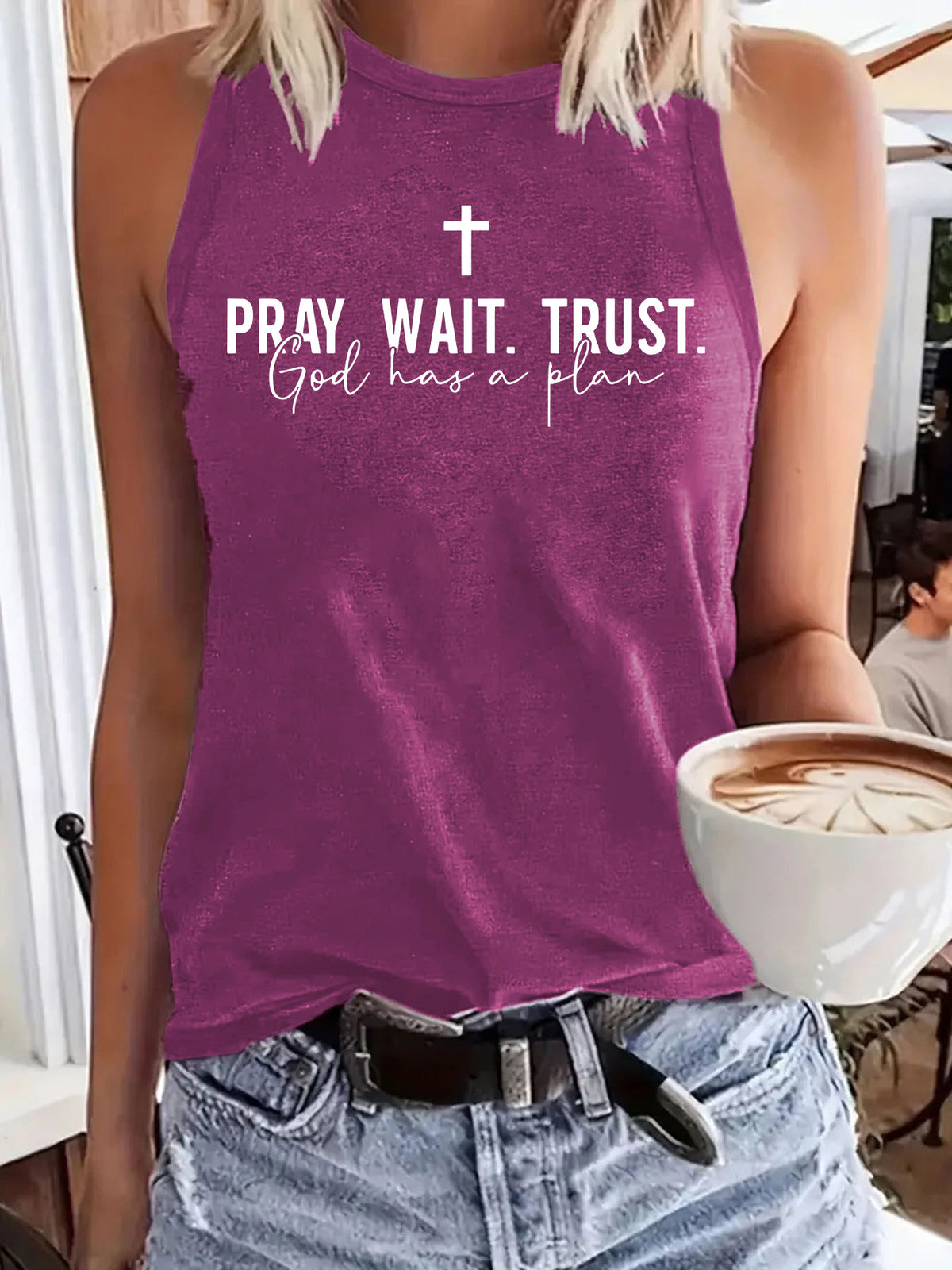 Vest prayer waiting trust print