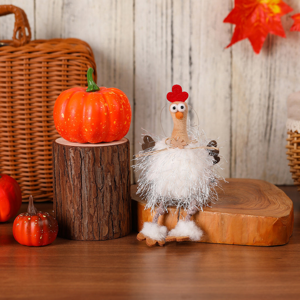 New Thanksgiving Turkey Plush Toy, Autumn Harvest Festival Handmade Decoration, Creative Thanksgiving Ornament