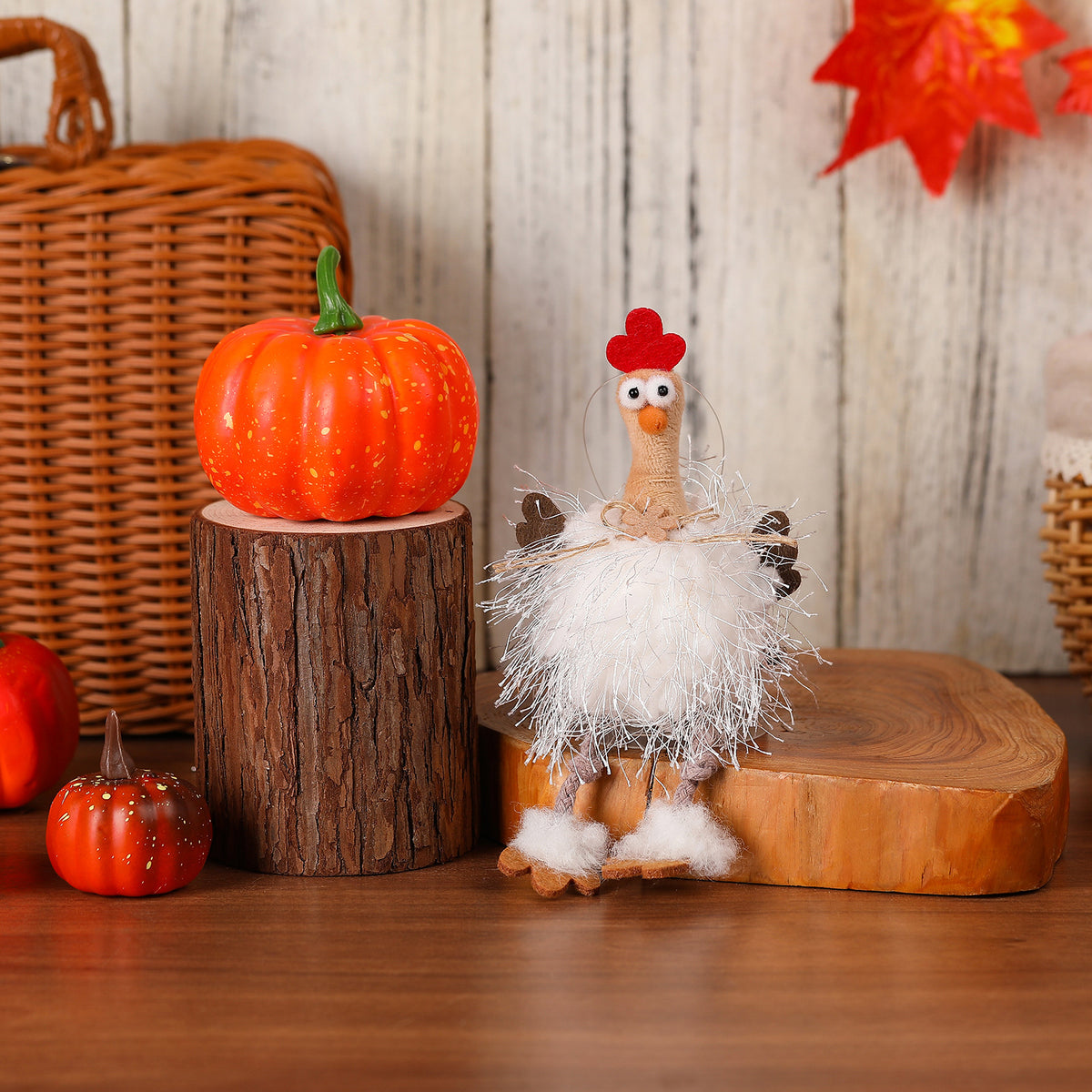 New Thanksgiving Turkey Plush Toy, Autumn Harvest Festival Handmade Decoration, Creative Thanksgiving Ornament