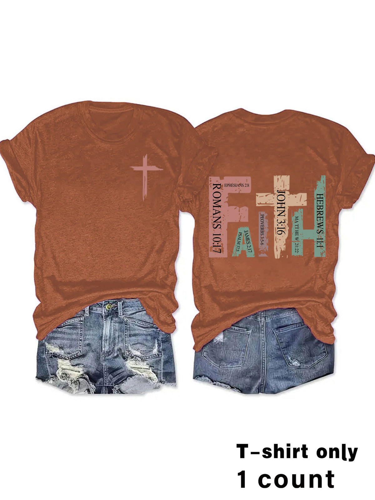 FAITH ROMA Printed T-shirt Short Sleeve