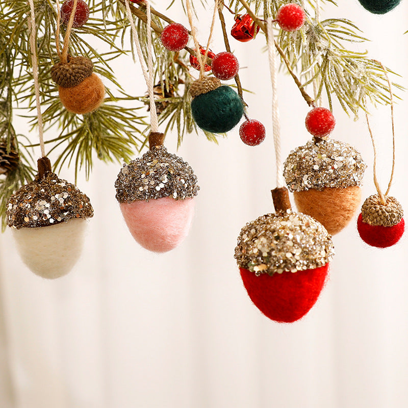 Felt Pinecone Christmas Tree Ornament Decorative Hanging Decoration for Christmas Décor