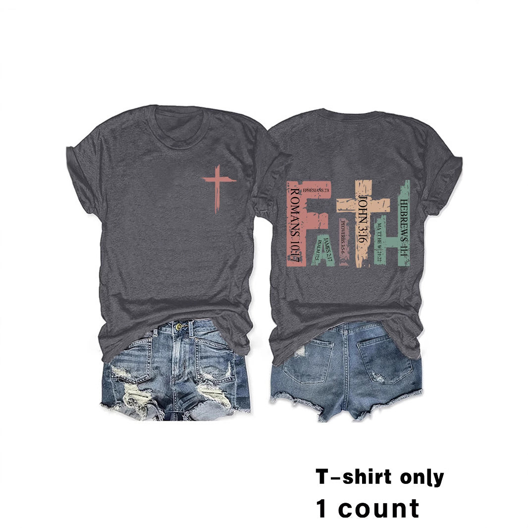 FAITH ROMA Printed T-shirt Short Sleeve