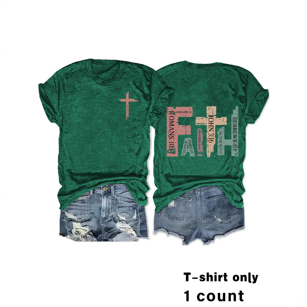 FAITH ROMA Printed T-shirt Short Sleeve