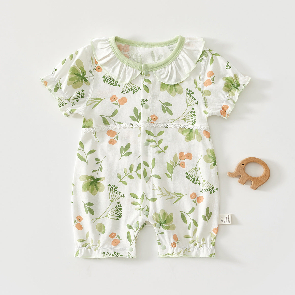 Baby short sleeved jumpsuit summer baby crawling suit boneless pajamas
