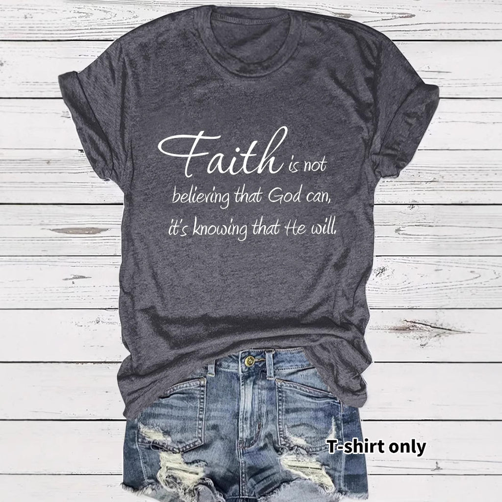 Short sleeved faith is a letter