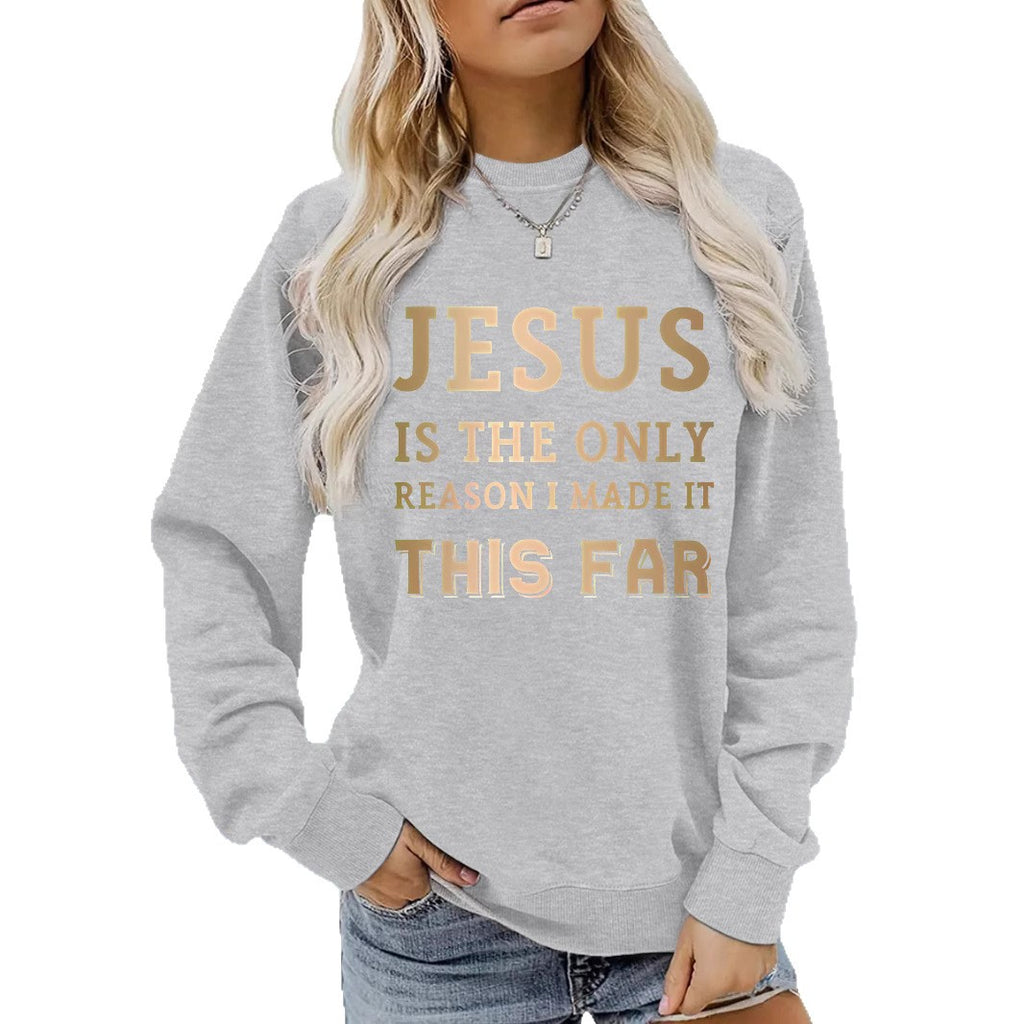 Jesus print on hoodie