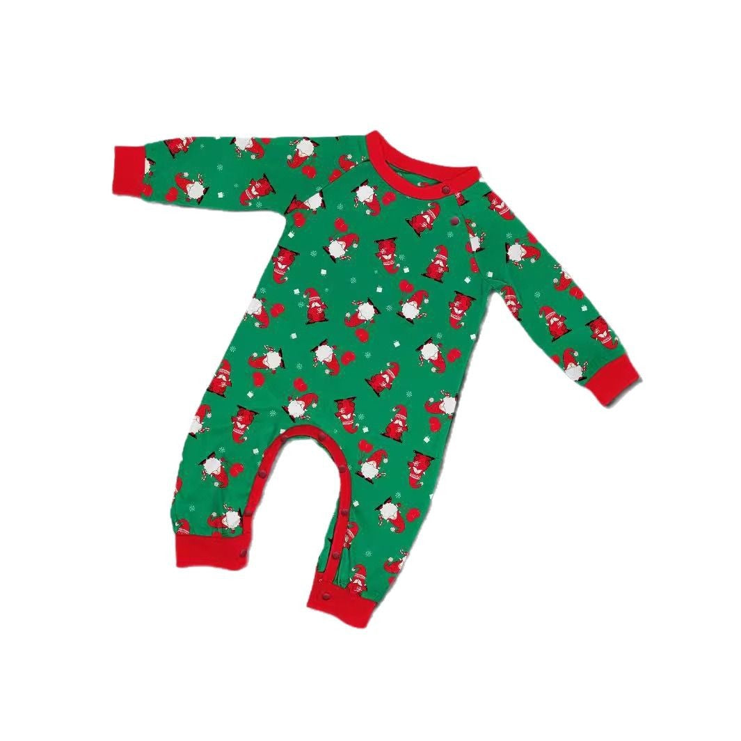 Christmas-themed Family Matching Pajamas with Santa Claus, Letters, and Snowflake Print Home Wear