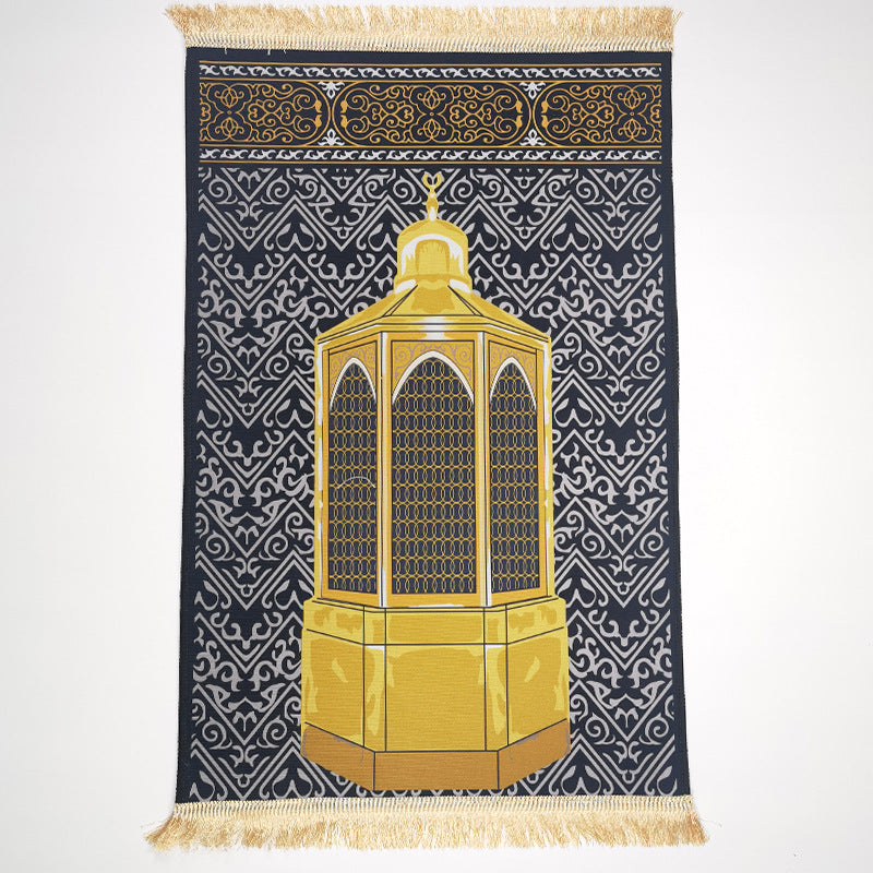 Carpet living room prayer thick prayer crystal velvet floor mat square printed thick mat