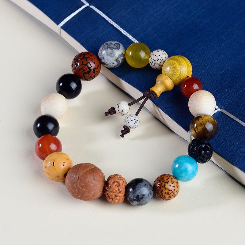 First to Fifth Generation Multicolored Bodhi Eighteen-Seed Peaceful Prayer Beads Buddhist Beads